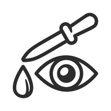Eye Dropper Care Medical Line Icon
