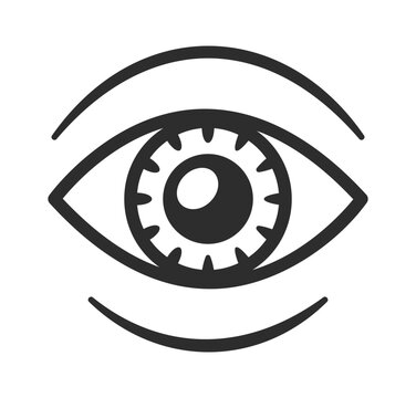 Eye Watching Symbol Line Art Logo