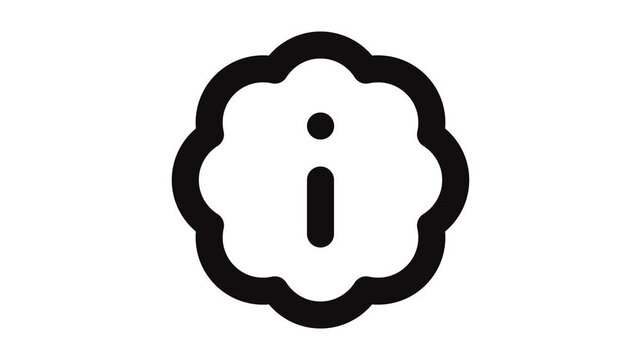 Exclamatory animation mark icon on white background