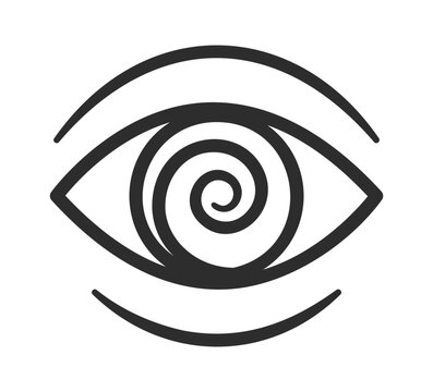Eye Hypnosis Spiral Symbol Line Art