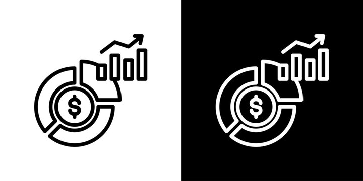 Market Penetration Icon Sheet Black And White