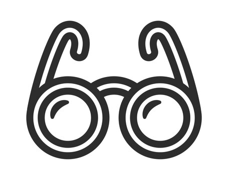 Glasses Symbol For Eye Care Line Art