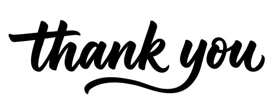 Simple elegant thank you text design