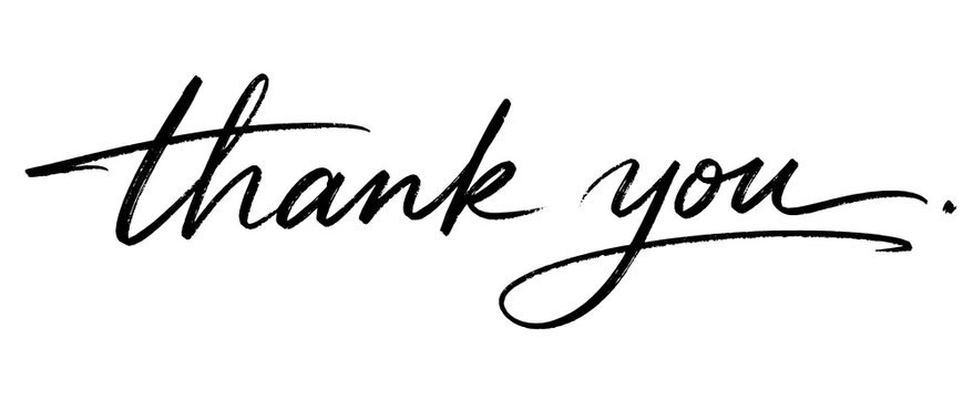 Stunning signature thank you text design