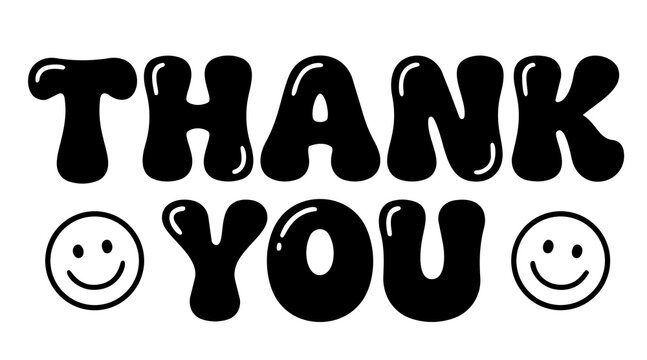 Simple thank you lettering design