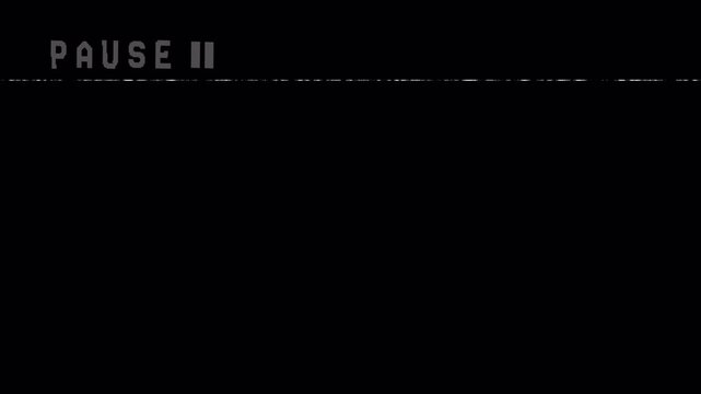 Vhs Pause Text Glitch Static Lines On Black Screen Background. Perfect For Analog Video tape Editing And Tech Themed Projects