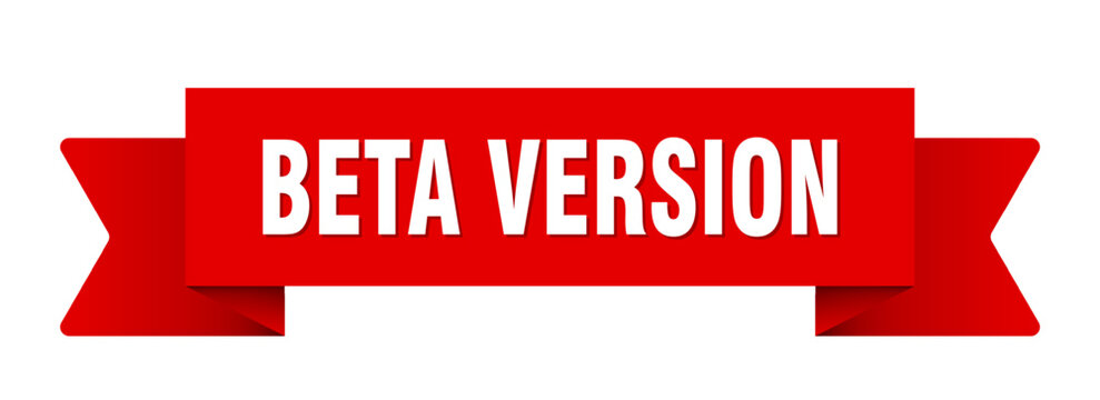 beta version ribbon isolated on transparent background. beta version ribbon