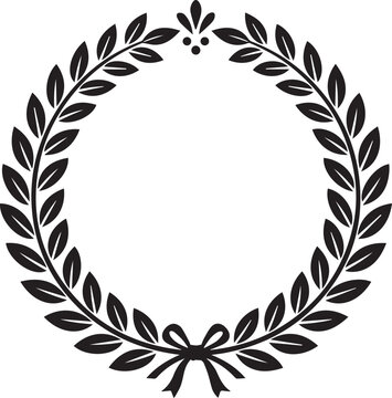 Classical Laurel Wreath Award Vector Icon