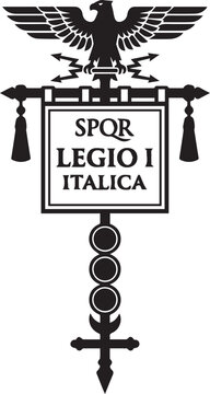 Roman SPQR Military Standard Banner Vector Icon