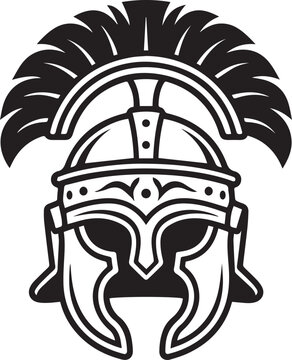 Ancient Roman Centurion Helmet Vector Icon