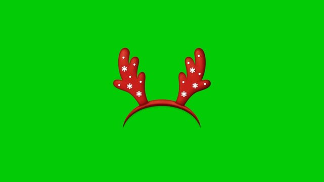 Animated deer antler headband accessory for Christmas, winter, and festive costume concepts.
