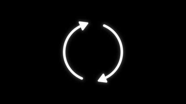 10 Second Arrow Countdown Element for Video Overlay on Black Background