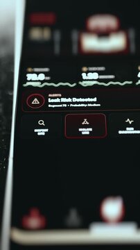 Vertical Leak Risk Alert With Inspect Isolate and Diagnostics Controls