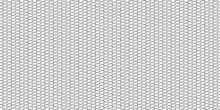 Seamless plastic insect net pattern. Black anti mosquito mesh net texture background. Window lattice grid for barrier wall, safety zone, construction. Repeated metal wire fence wallpaper. Vector