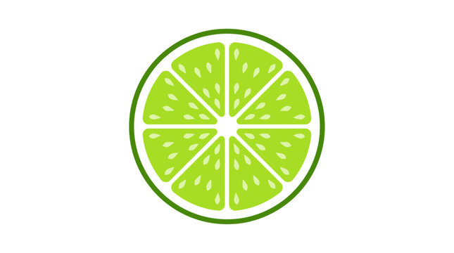 First Day of National Hispanic Heritage Month fresh lime slice icon vector