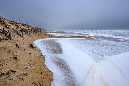 OBX beach in a storm 