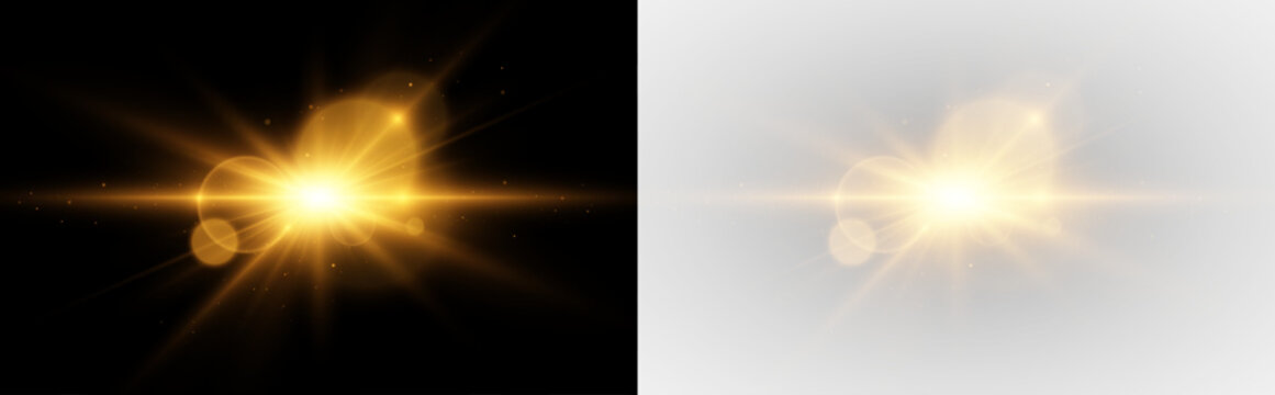 Luminous Star Light Burst. Abstract Radiant Beam Effect.