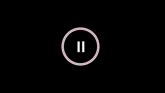 Interactive play button animation with mouse cursor motion video clip