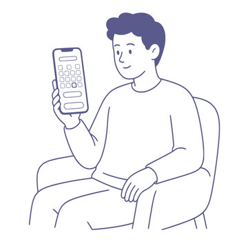 Therapy appointment booking mobile app interface vector illustration