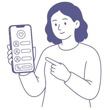 Mental health crisis support mobile app interface vector illustration