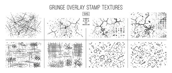 Obraz premium Distressed Grunge Overlay Textures Set