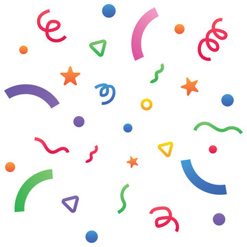 Gradient color illustration for Confetti