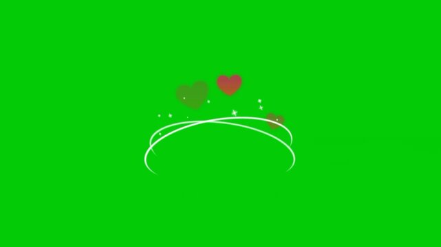 Animated sparkling heart for romantic and celebration projects.
