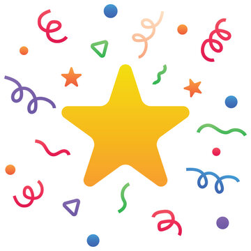 Gradient color illustration for Star Confetti