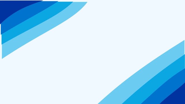 Abstract Blue Fluid Wave Background with Layered Curved Shapes and Copy Space