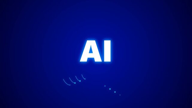 Artificial Intelligence Human Head Logo with Neural Network Circuit Technology Concept