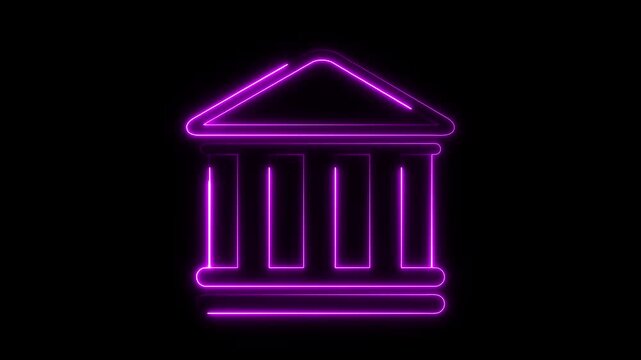 Bank icon logo design. Bank sign and symbol, blue gradient vector icon