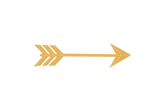 Gold Feathered Archery Arrow Icon