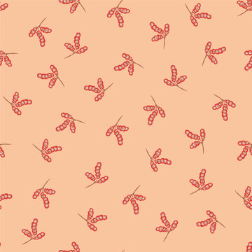 Warm Peach Red Tossed Berry Sprigs