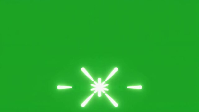 Glowing Rounded Rectangle Pulsing on Green Screen Animation