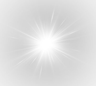 Abstract Light Beam Burst. Glowing Energy Rays Background.