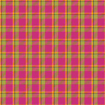 Vibrant Pink Green Classic Tartan Plaid