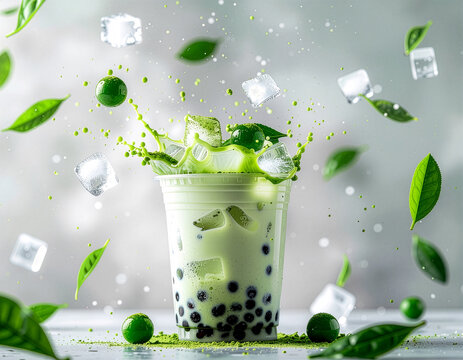 Matcha bubble tea
