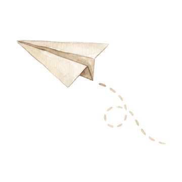 paper plane on white background