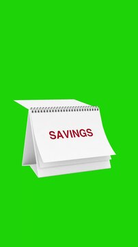 4k Resolution Vertical Video for Social Media: Monthly Budgeting, Bill Payments, Payday Planning And Savings Growth Concept. Calendar Animated Changes From Bills To Payday And Savings On Green 