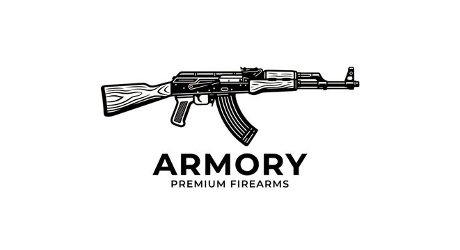 AK-47 rifle logo 