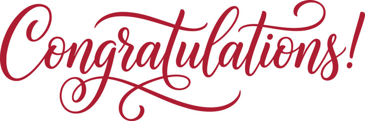 Elegant calligraphy 'congratulations ' text for celebratory events and greetings © Graphicmuseum01