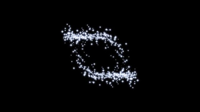Luxury white glitter sparkle stars line trail, glitter burst rays lights effects, doodle glitter trail,  flat vector doodle sparkle on black screen background. 4k magic glitter sparkling stars.