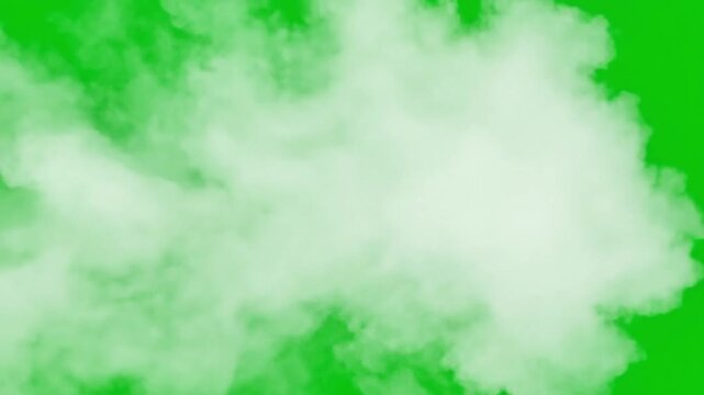 Soft fluffy clouds dissolving into a gradient of bright green and white tones for abstract or nature-inspired backgrounds.