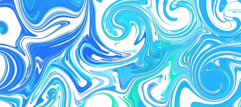  Turquoise Swirly Marbling