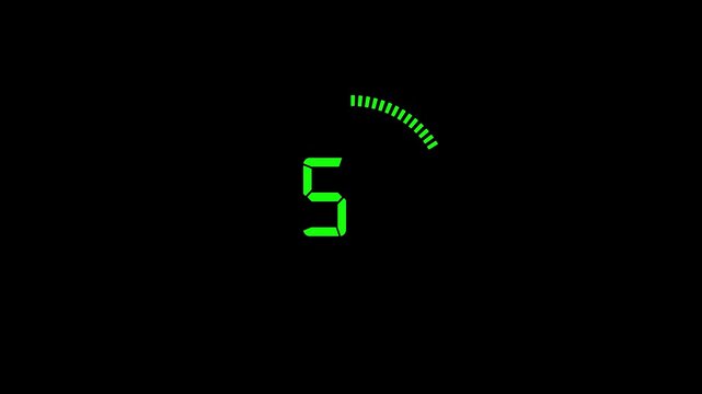 Digital timer counting down from three to thirty seconds on black background video countdown clock