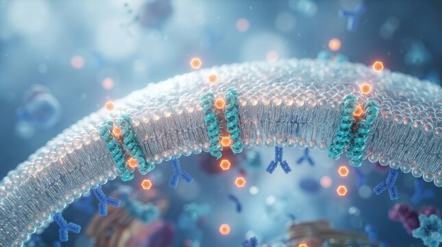 Insulin release interacts with cell receptors to regulate glucose and maintain blood sugar balance.