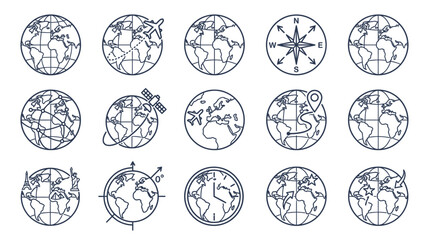 Global Travel and Navigation Icons Set © Roni