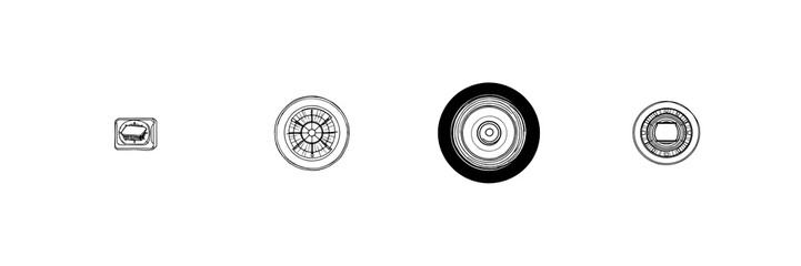 Naklejka premium Hand-drawn scientific illustration of a cross-section of a lithium-ion cell, energy tech detail, white background. set with simple line art design featuring sketches, drawings, vector graphics with...