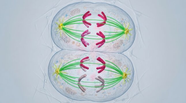 Chromatids separating during meiosis
