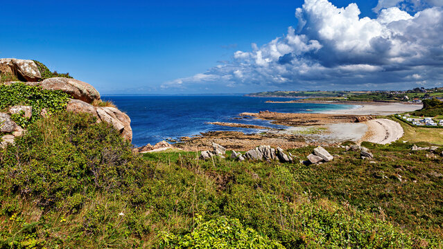 The coastal landscape near Cleder in Brittany